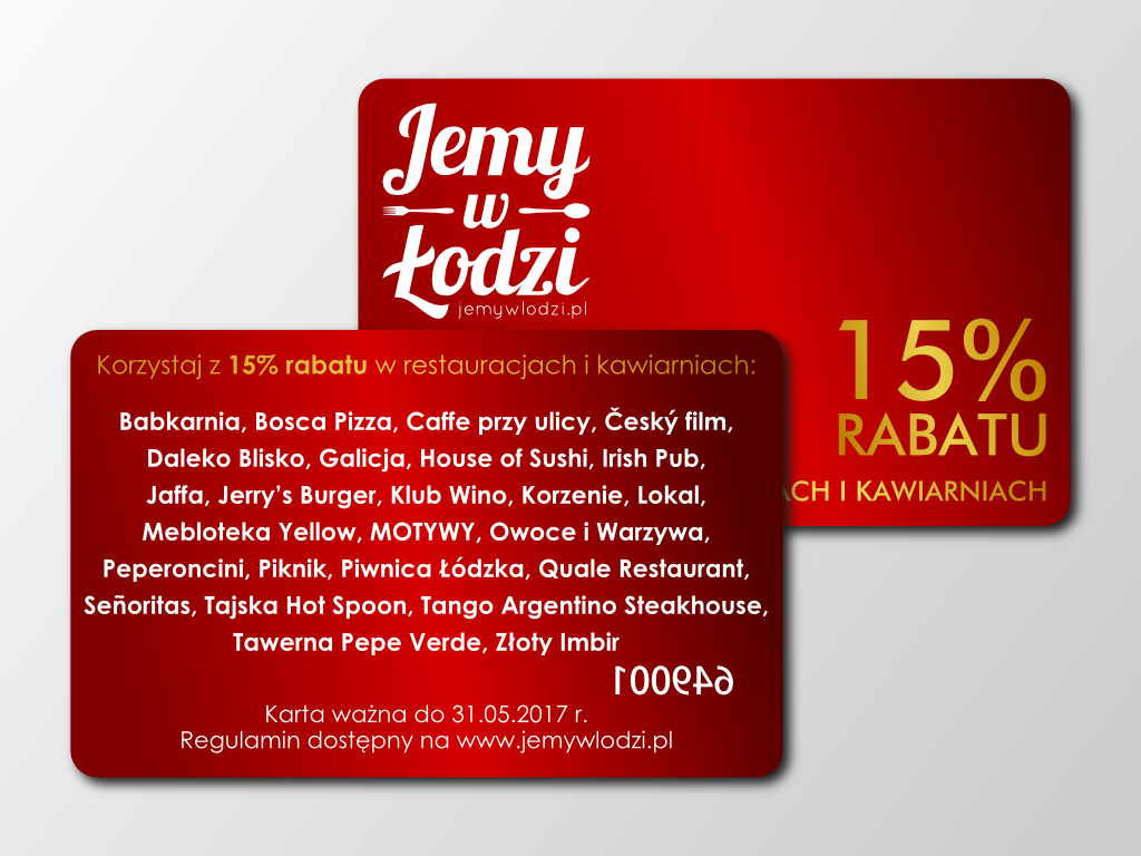 Prezentujemy tegoroczną edycję karty rabatowej Jemy w Łodzi