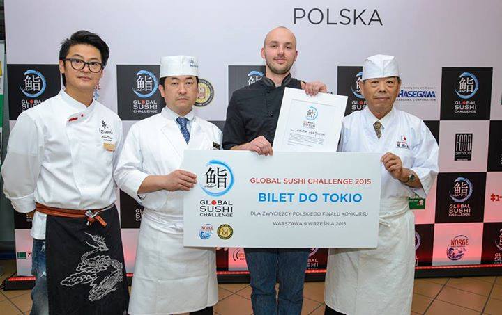 Kasper Krajewski na Global Sushi Challenge - fot. fb.com/AtoSushi